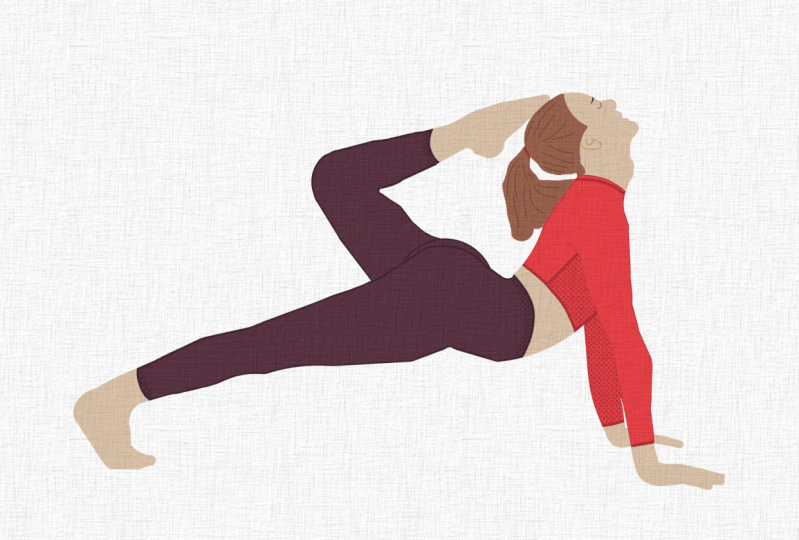 Flat Style Yoga Illustration