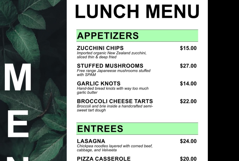 Menu, Playing Cards, Mailing Labels