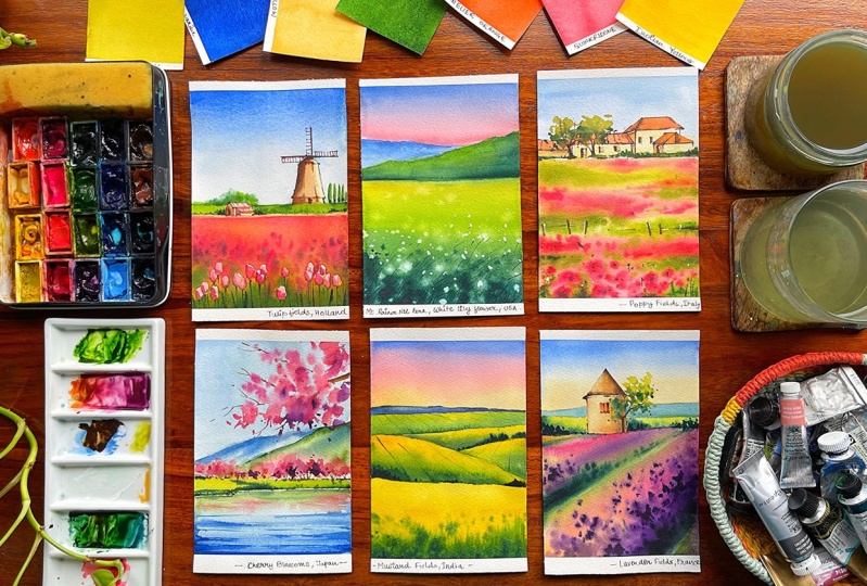 Simple and Easy Spring Paintings