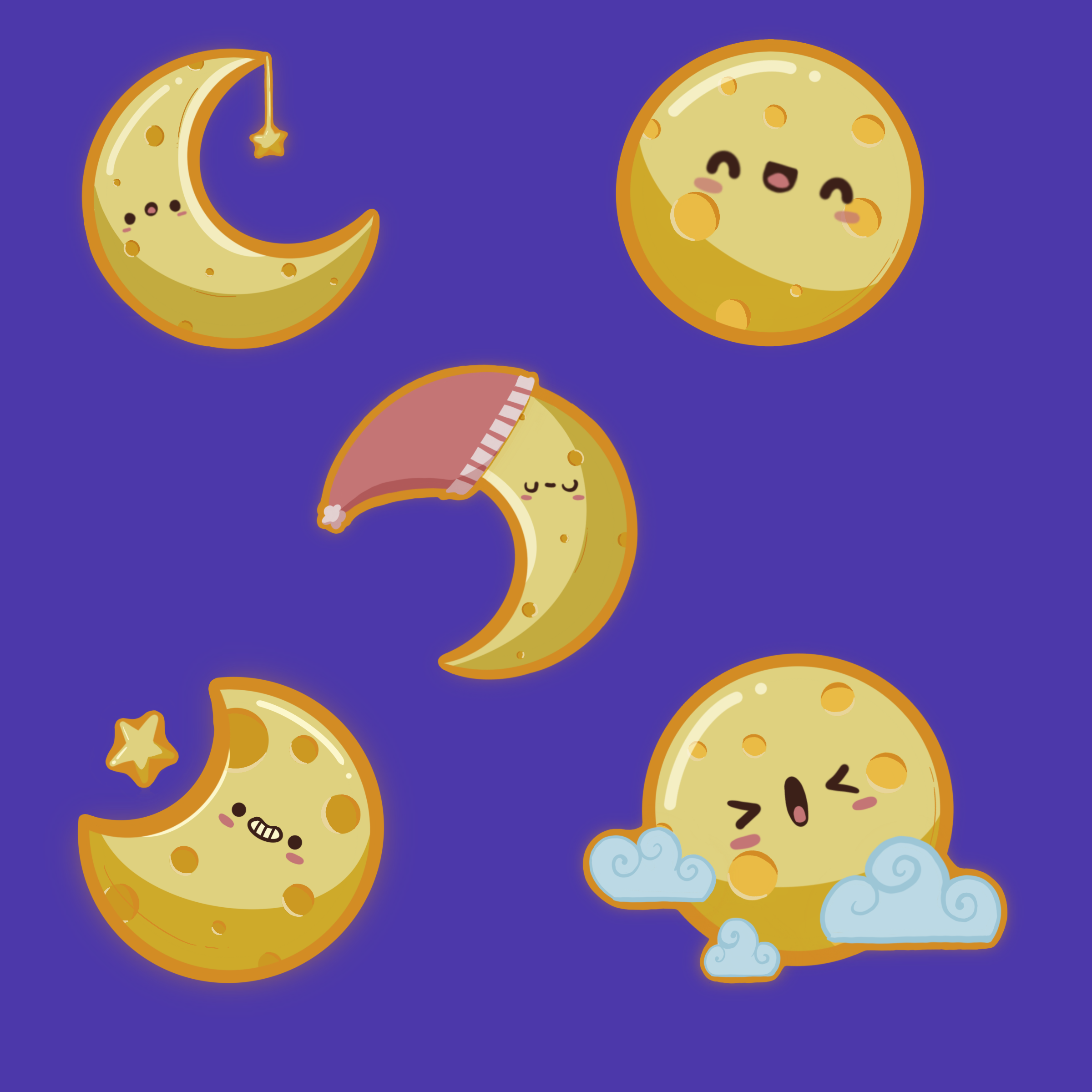 Cute Moons - student project