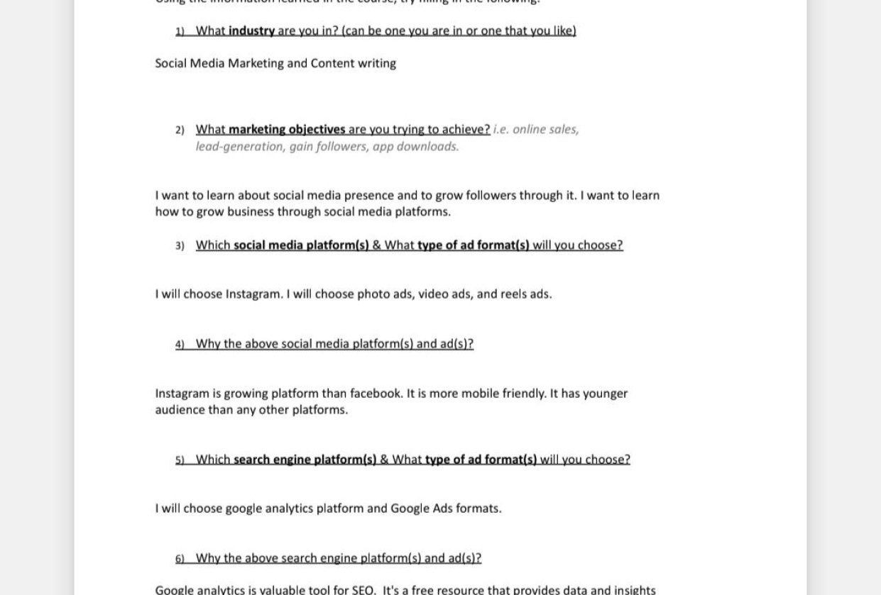 Social Media Marketing - student project