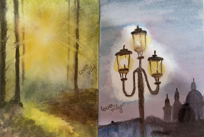 illuminating watercolors:techniques for painting natural &artificial light
