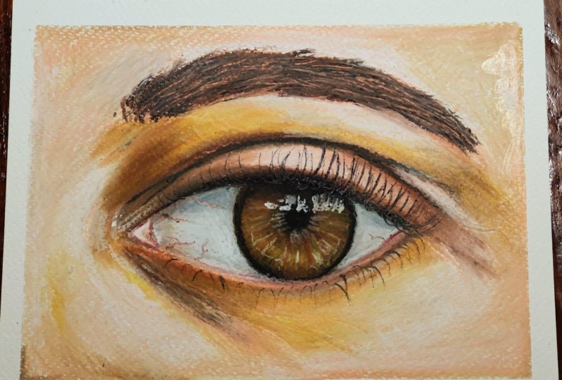 An eye in Oilpastel