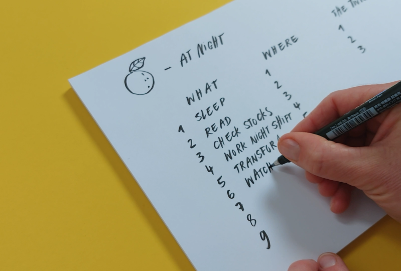 Orange Brainstorming Fun - Working 5:9