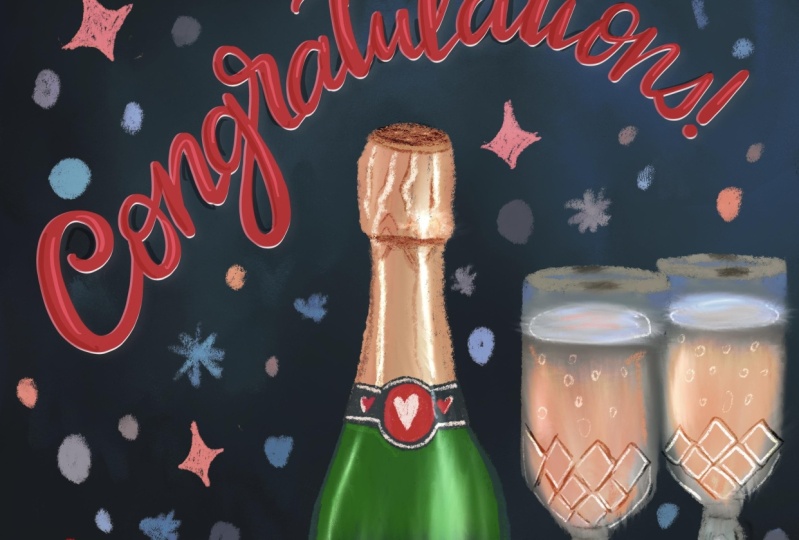 Wedding card for a friend