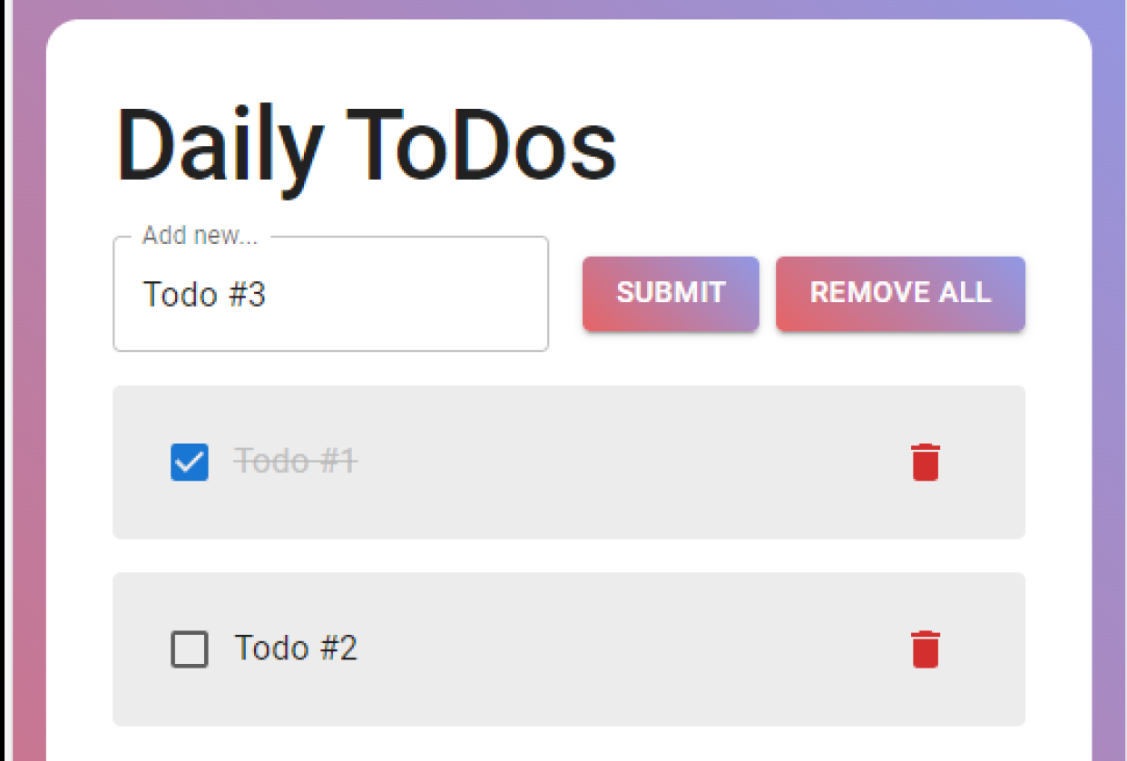 Todo App - student project