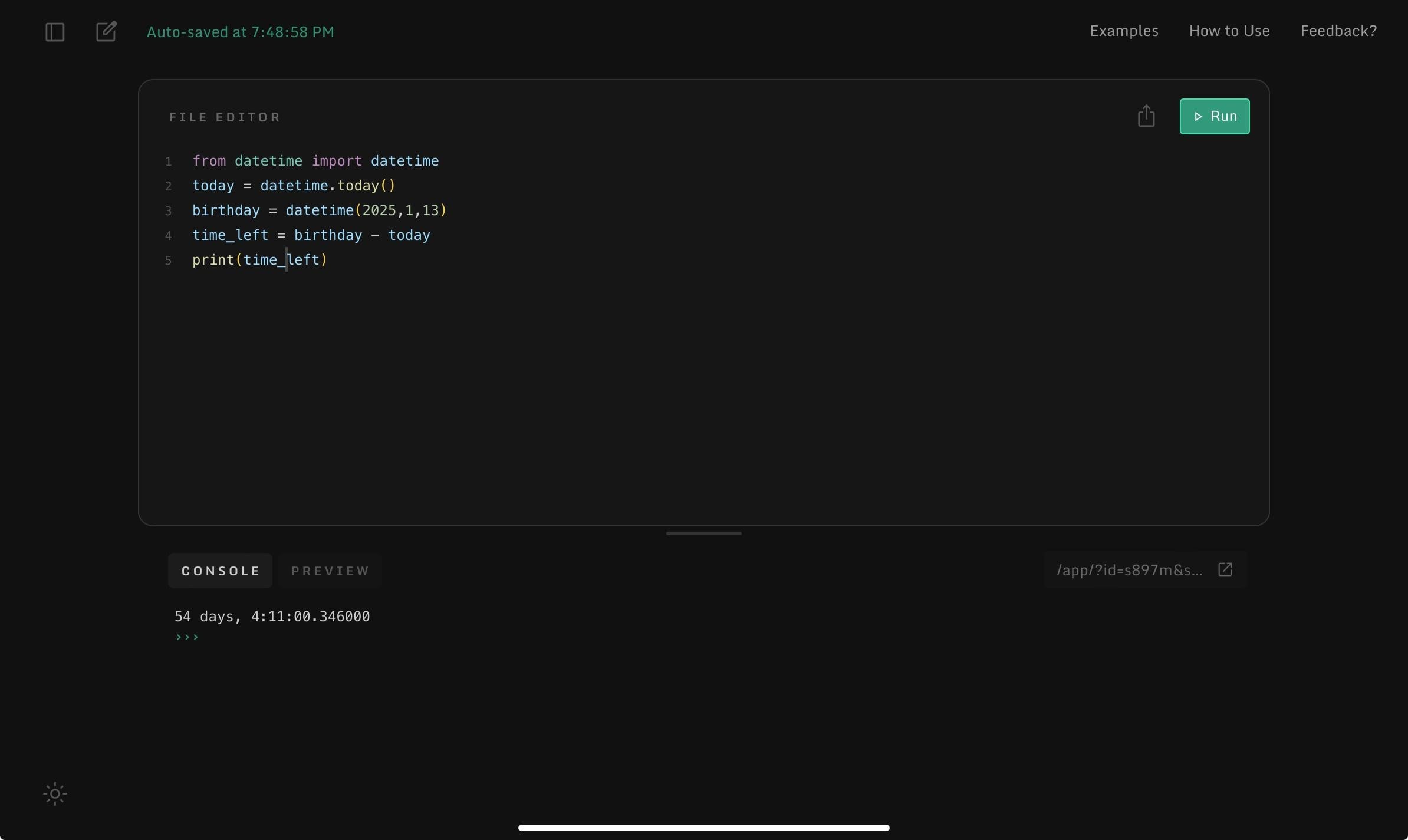 Birthday Counter in Python