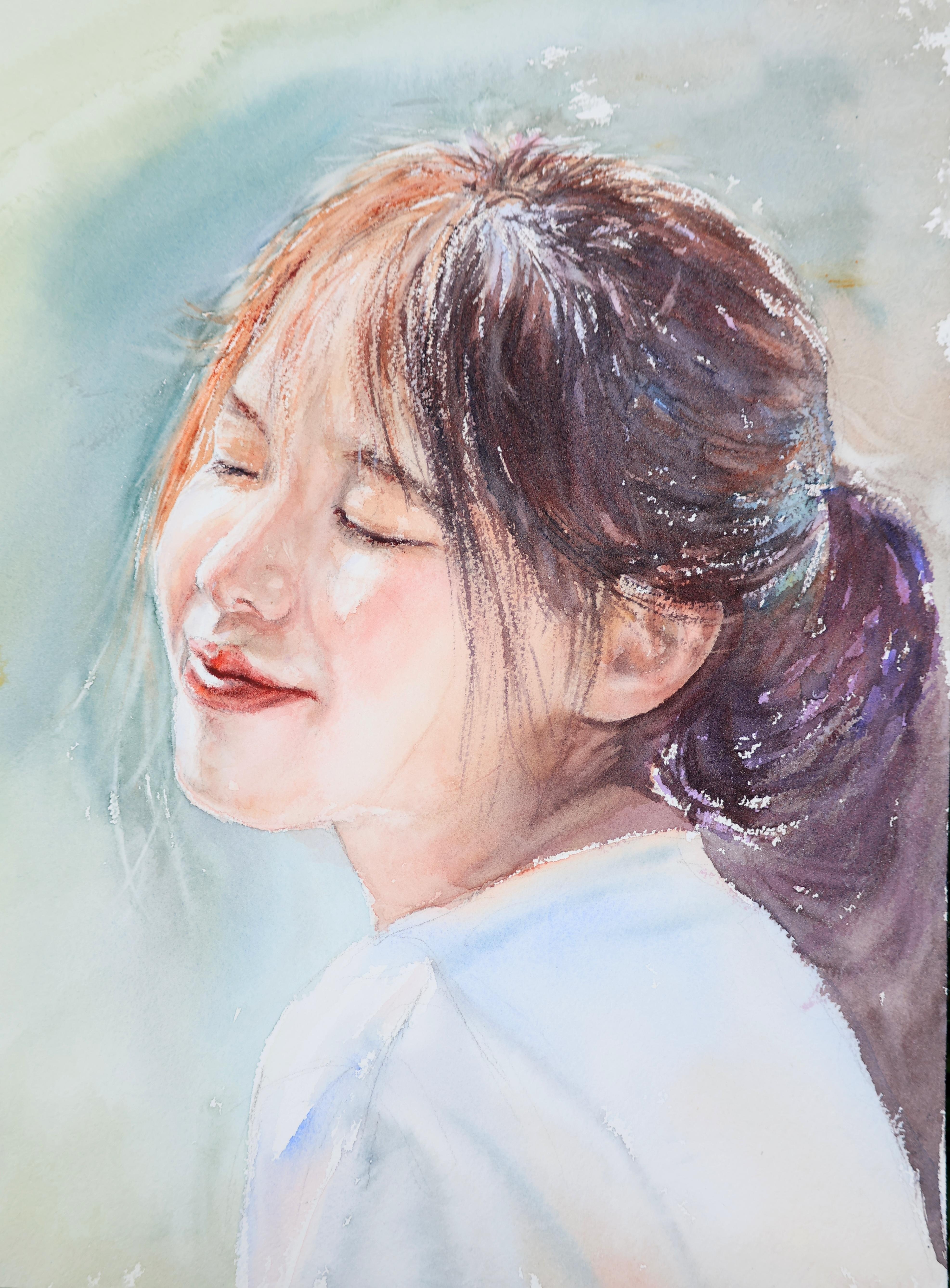 Magical Realism in Watercolor Portraits: Paint Smooth Skin in 1-2 Layers. Portra