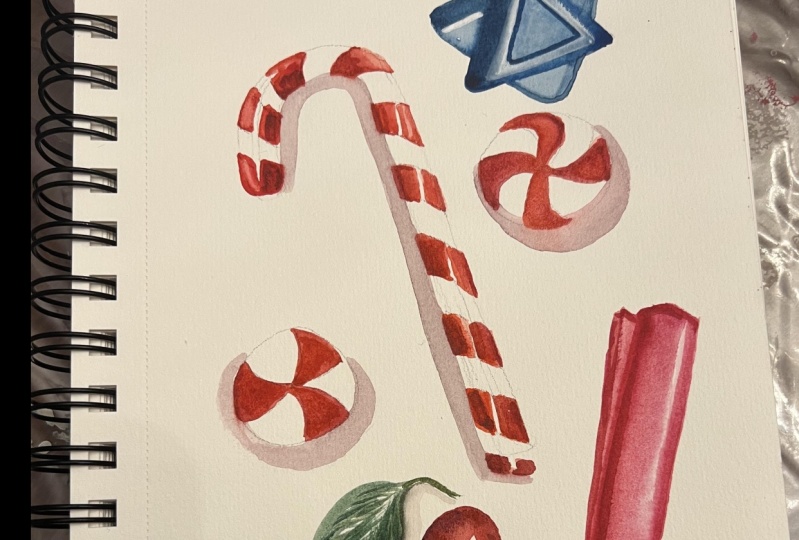 Holiday icons and a fruit roll-up