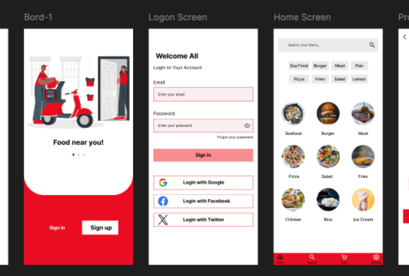 Design & Prototype a Hot Food Delivery App with Figma