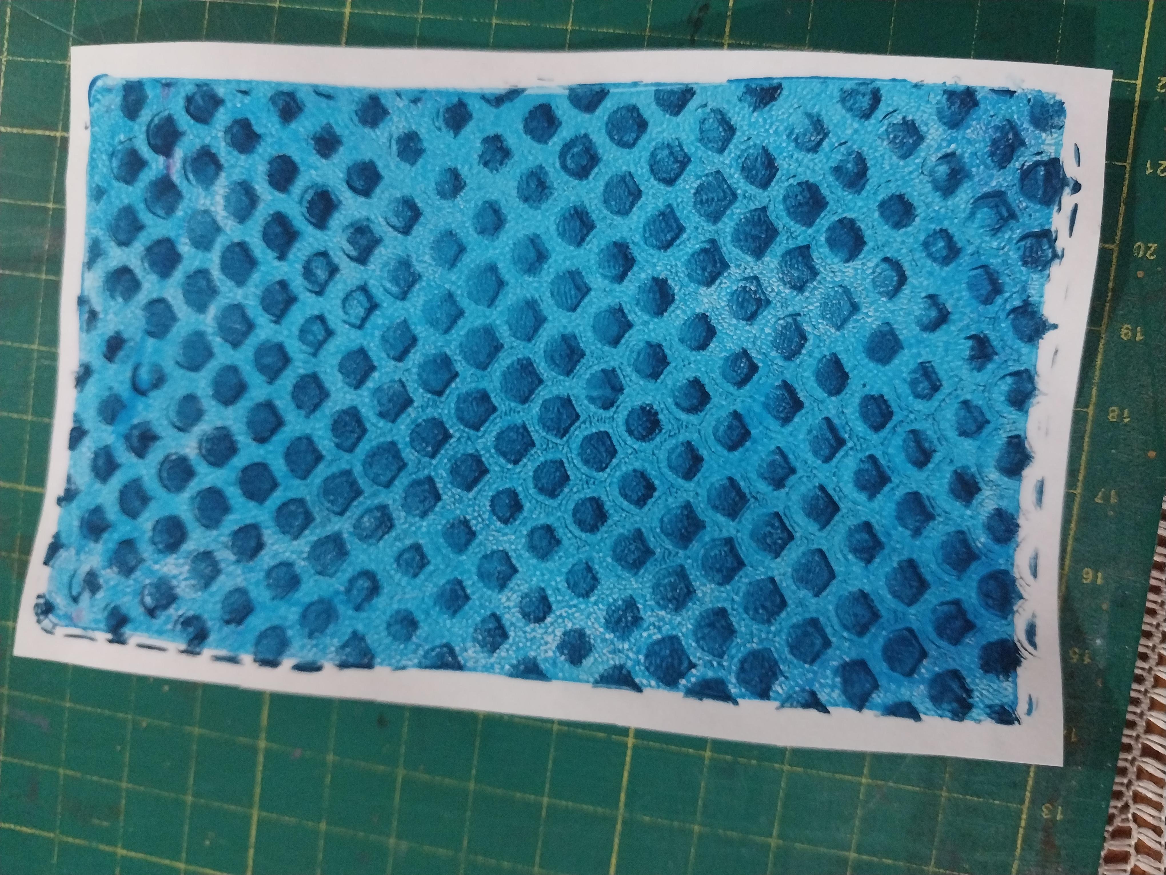 Gelli printing with stencils - student project