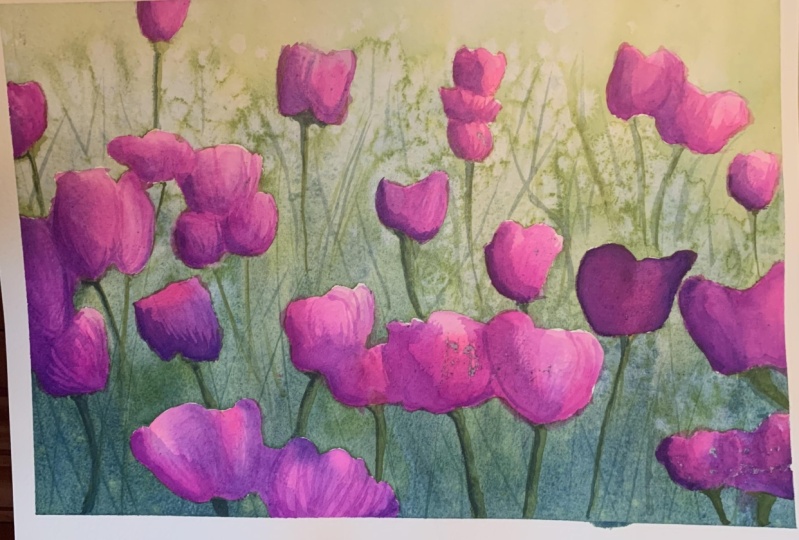 Masking fluid tulips