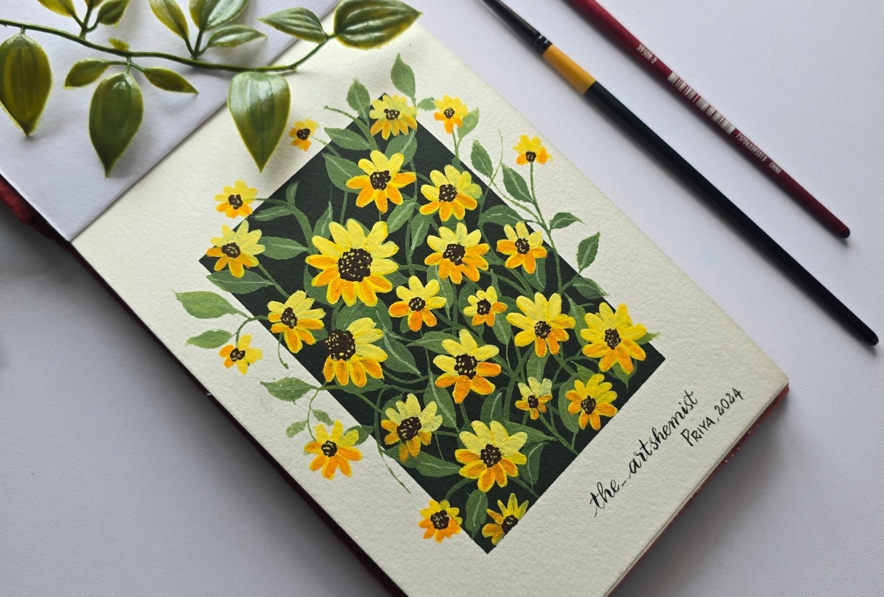 Gouache floral - student project
