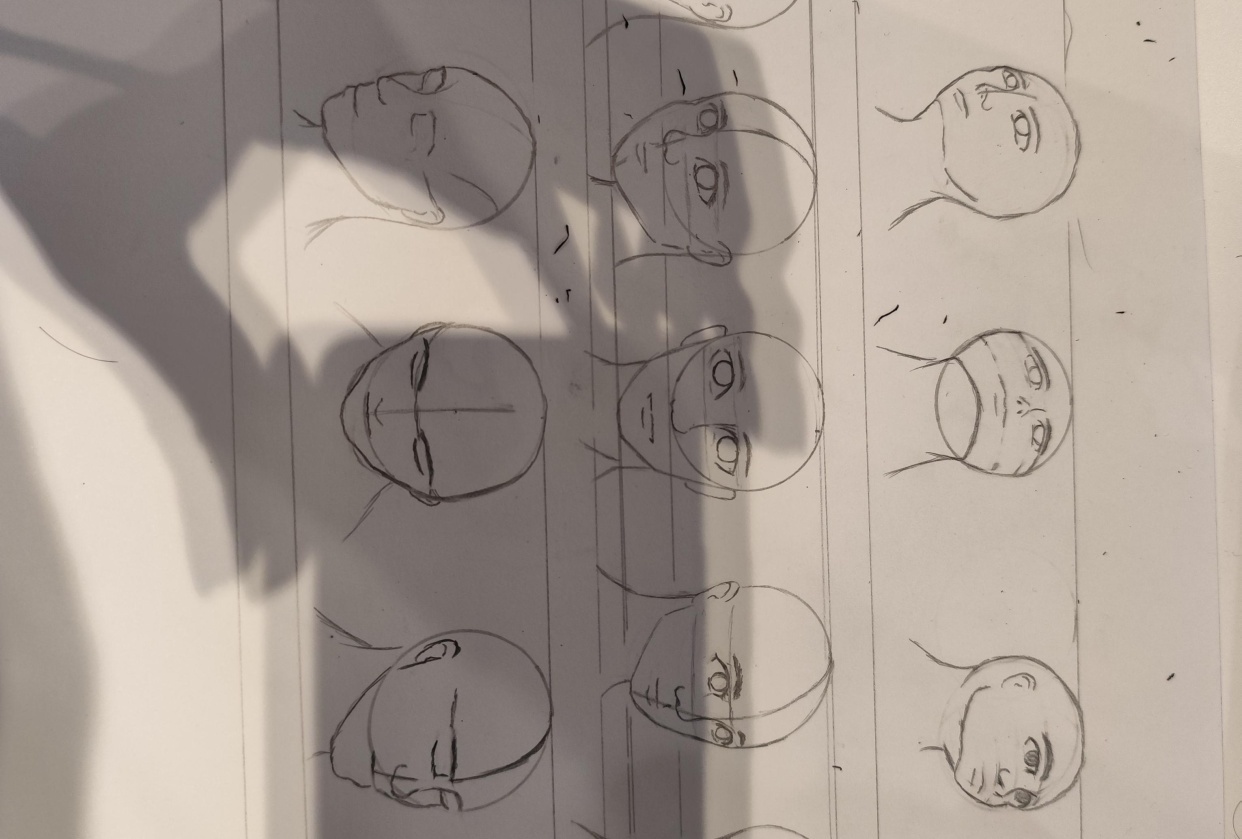 Draw faces and head angles - student project