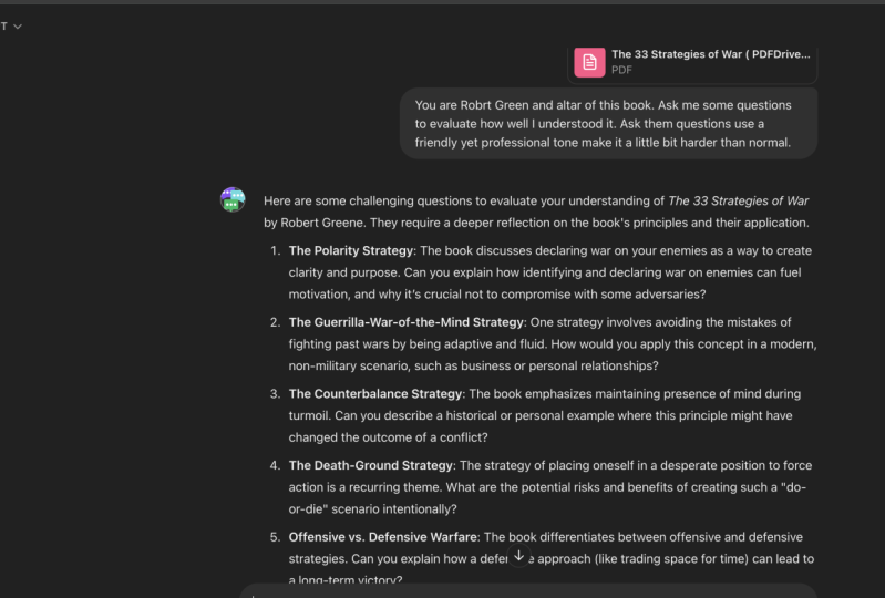 Questions about "33 Strategies of War" by Robert Green