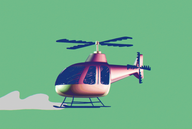 Grease Pencil Helicopter
