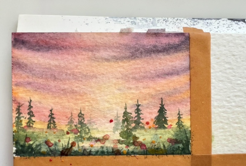 Semi Abstract Colorful Landscape