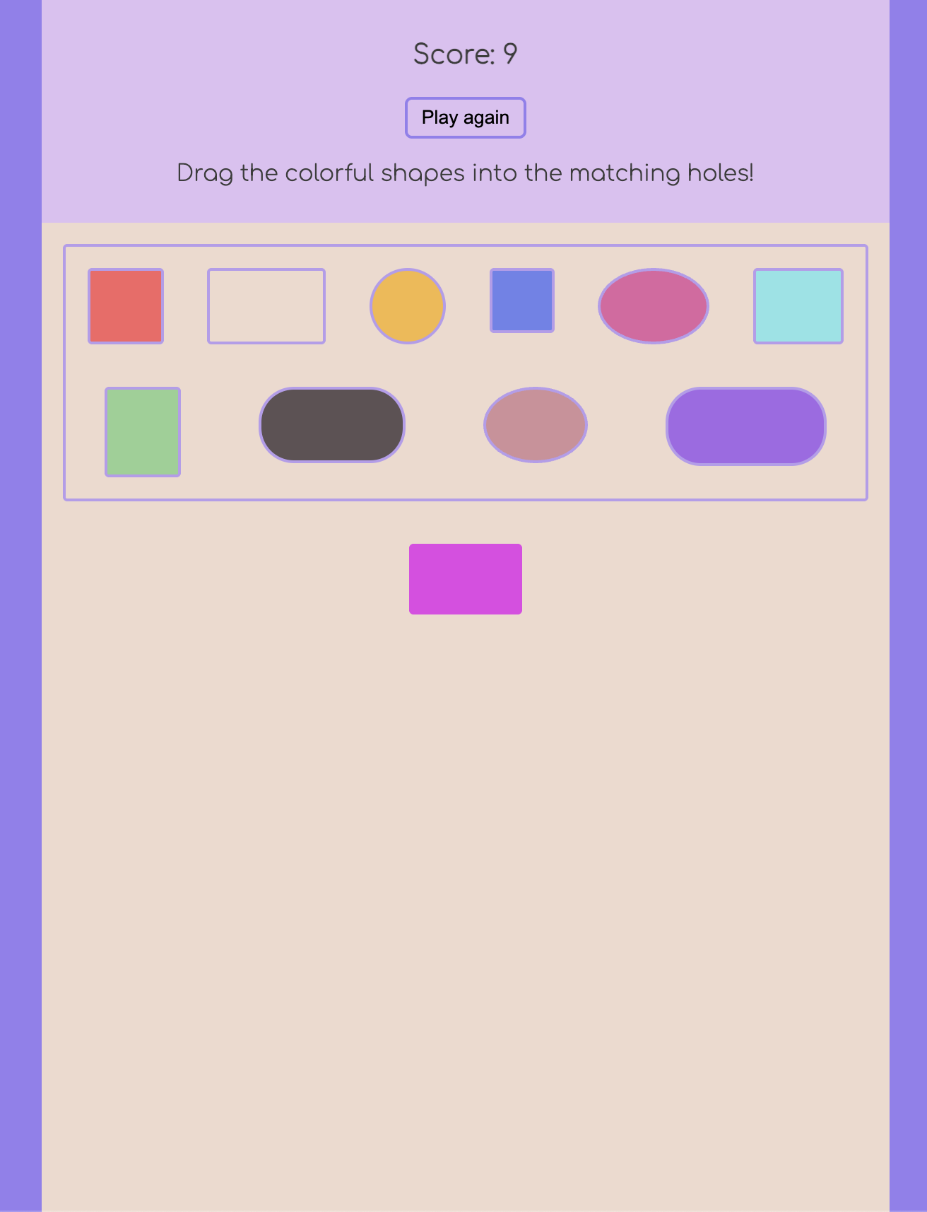 Drag and Drop Game - student project