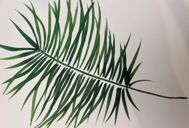 Watercolor Areca Palm