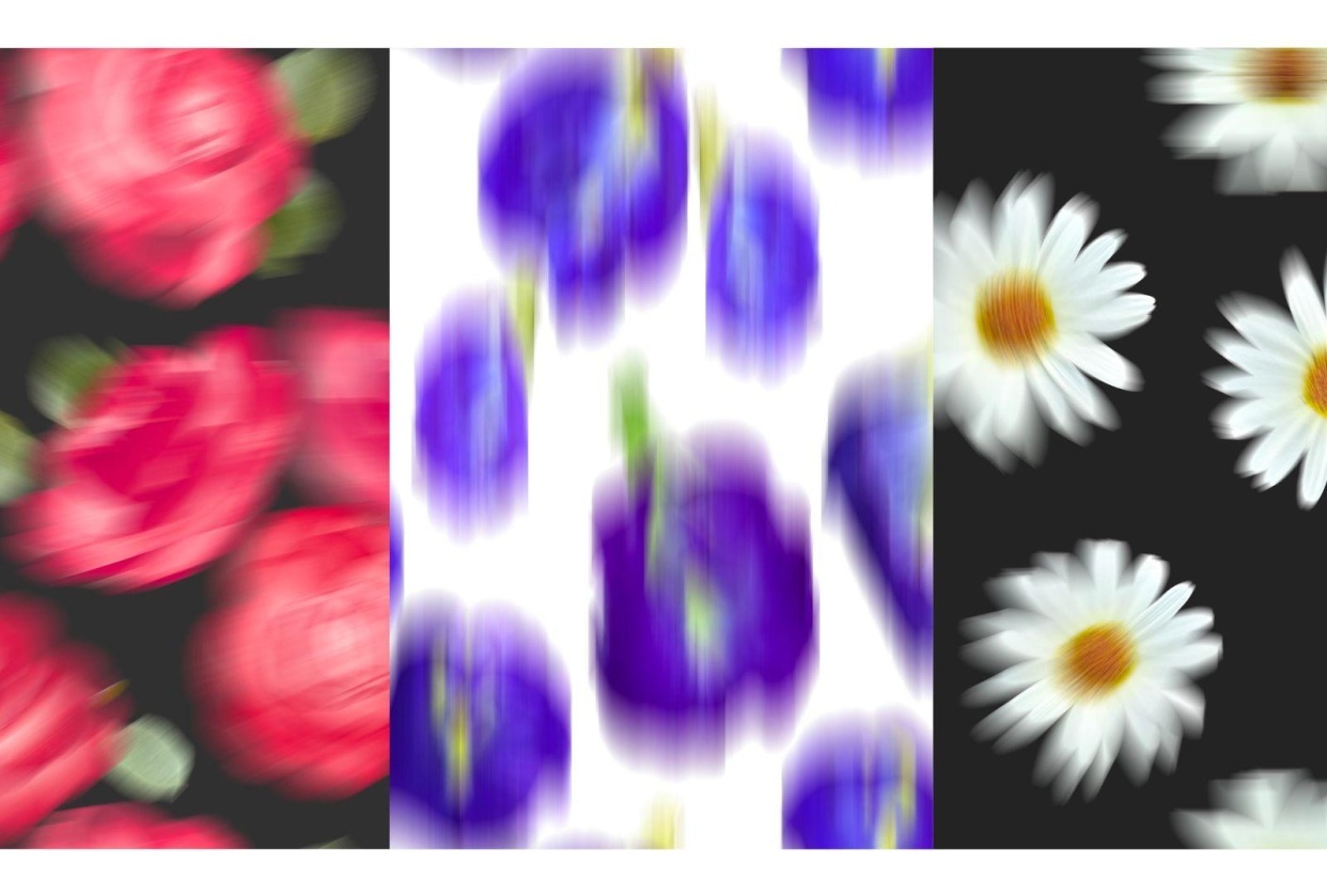 Blurred Flower Print Trend - student project