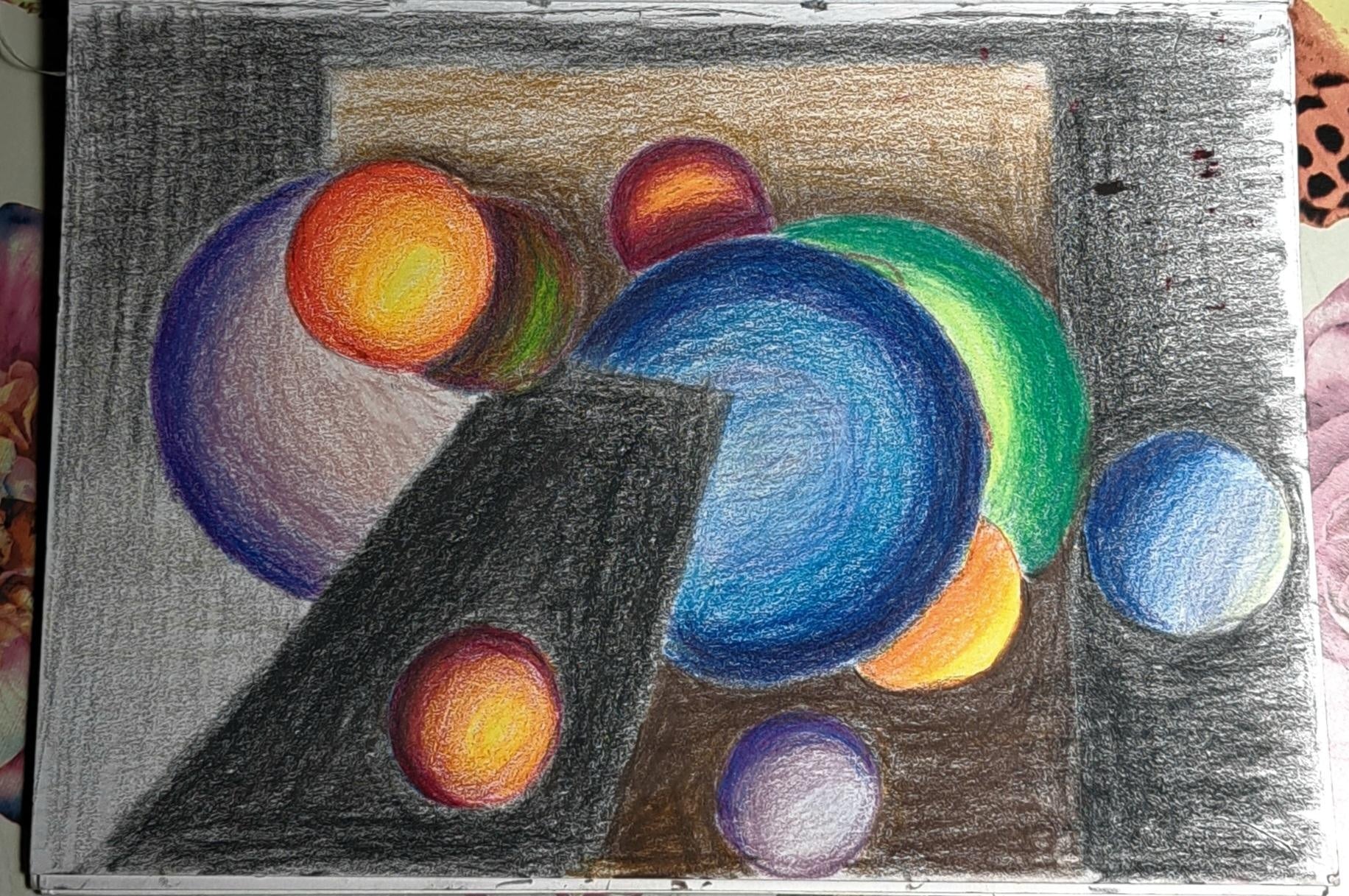 Basic colored pencil techniques - student project