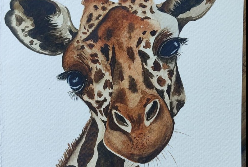 Watercolor Giraffe