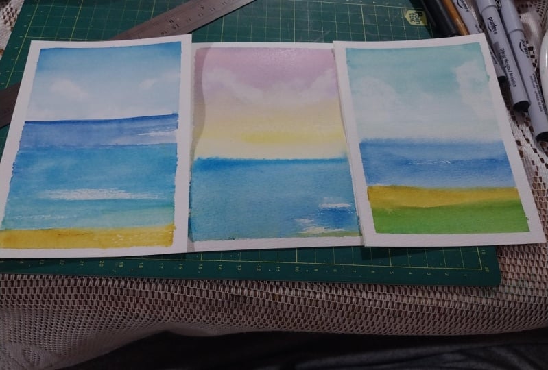 Watercolor seascape