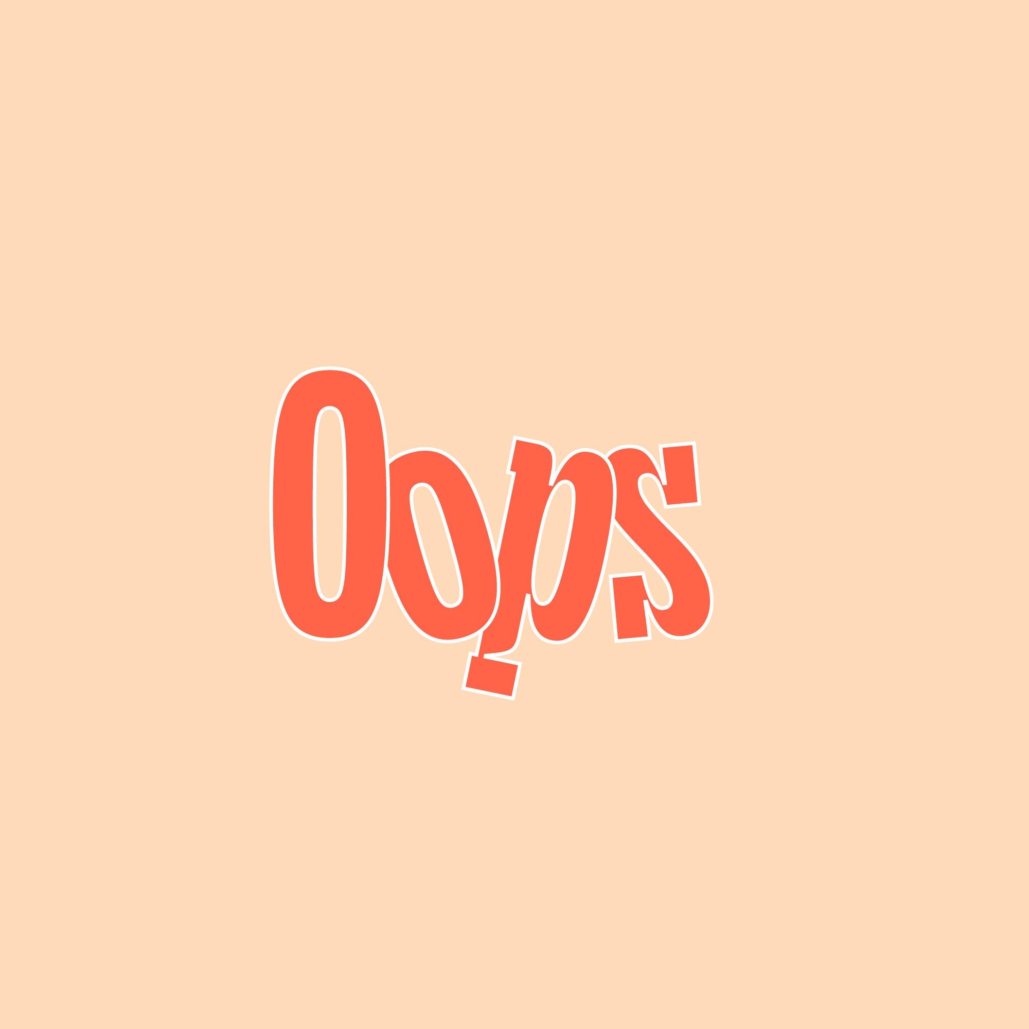 Oops Typography Animation - student project