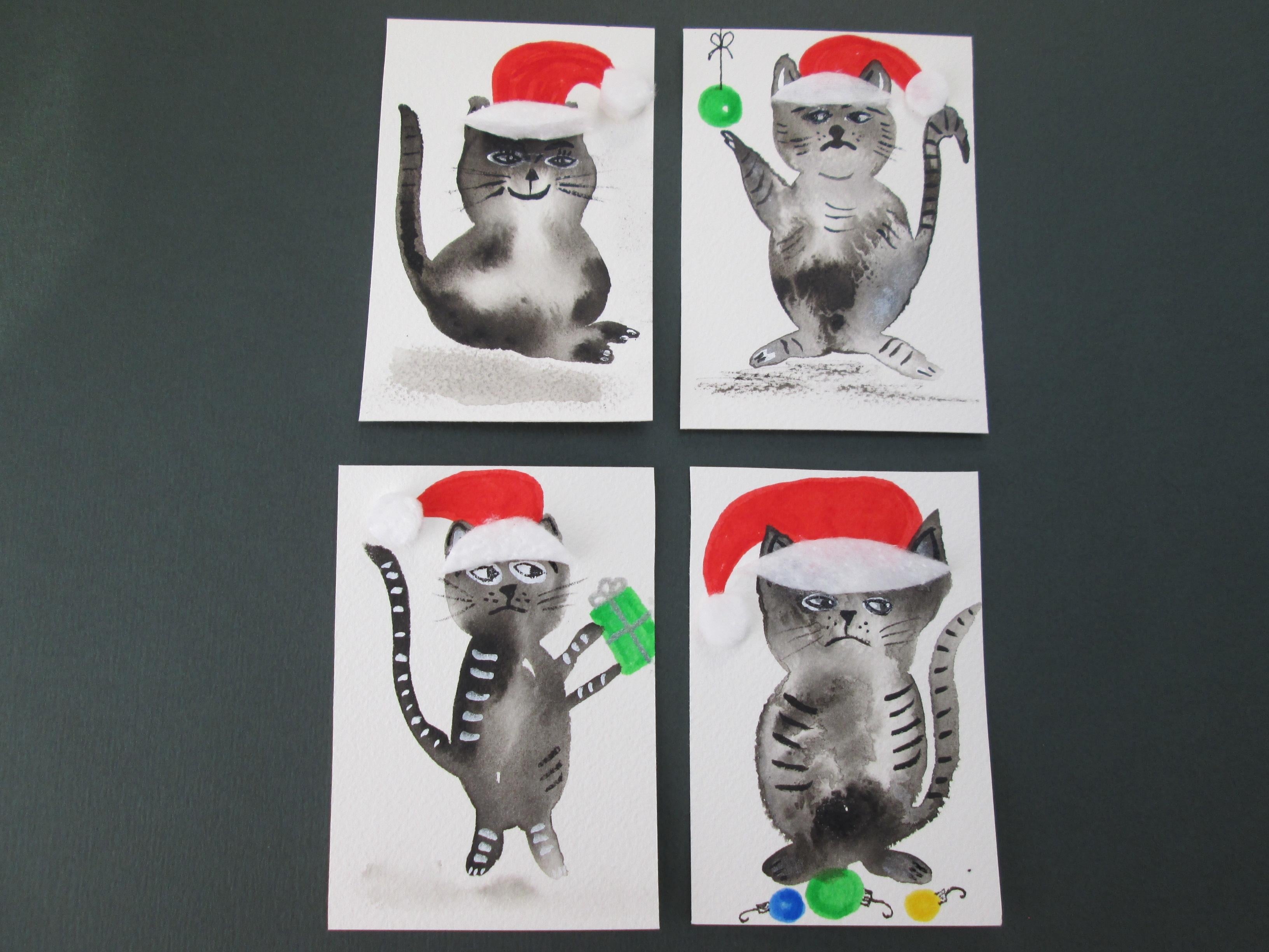 Grumpy Cats in Santa Hats - student project