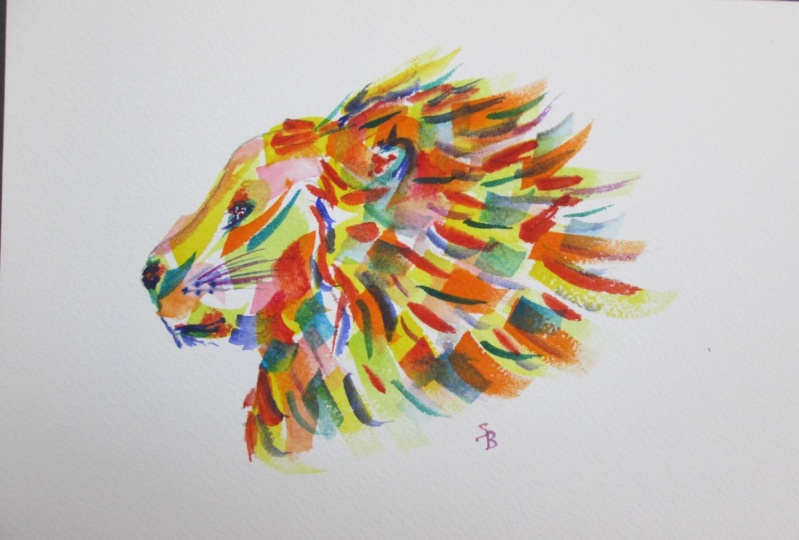 Vivid Lion Portrait