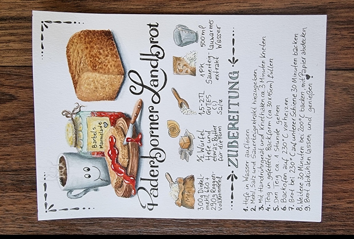 Paderborner Landbrot Rezeptkarte - student project