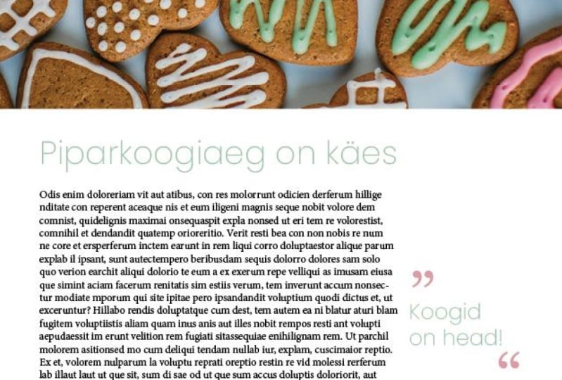 Gingerbread page