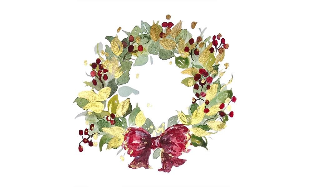 Holiday Wreath - student project