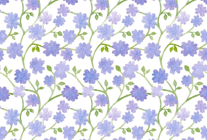 Hand painted flowers pattern