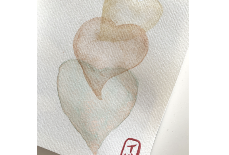 3 transparent hearts