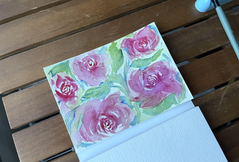 Floral postcard