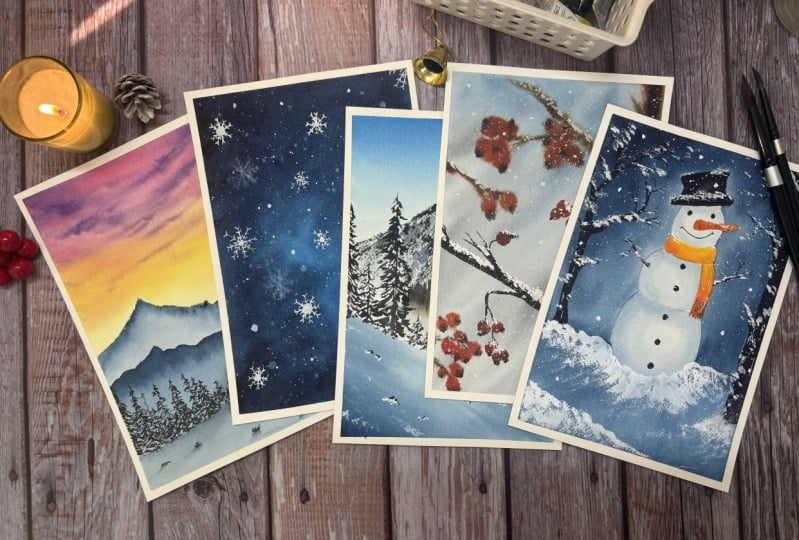31 Day of December in Watercolors