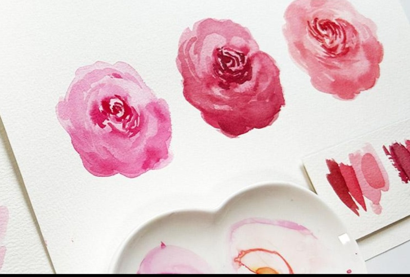 Loose Watercolor Rose