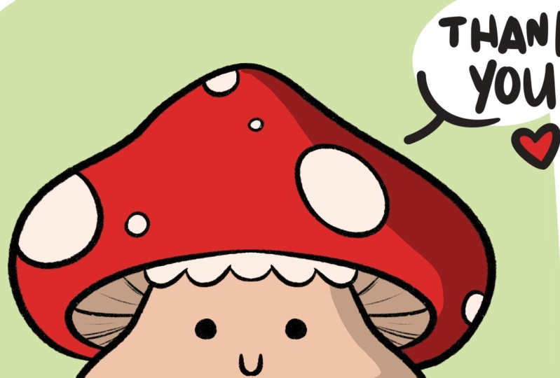 My Colored Mushroom In Procreate!