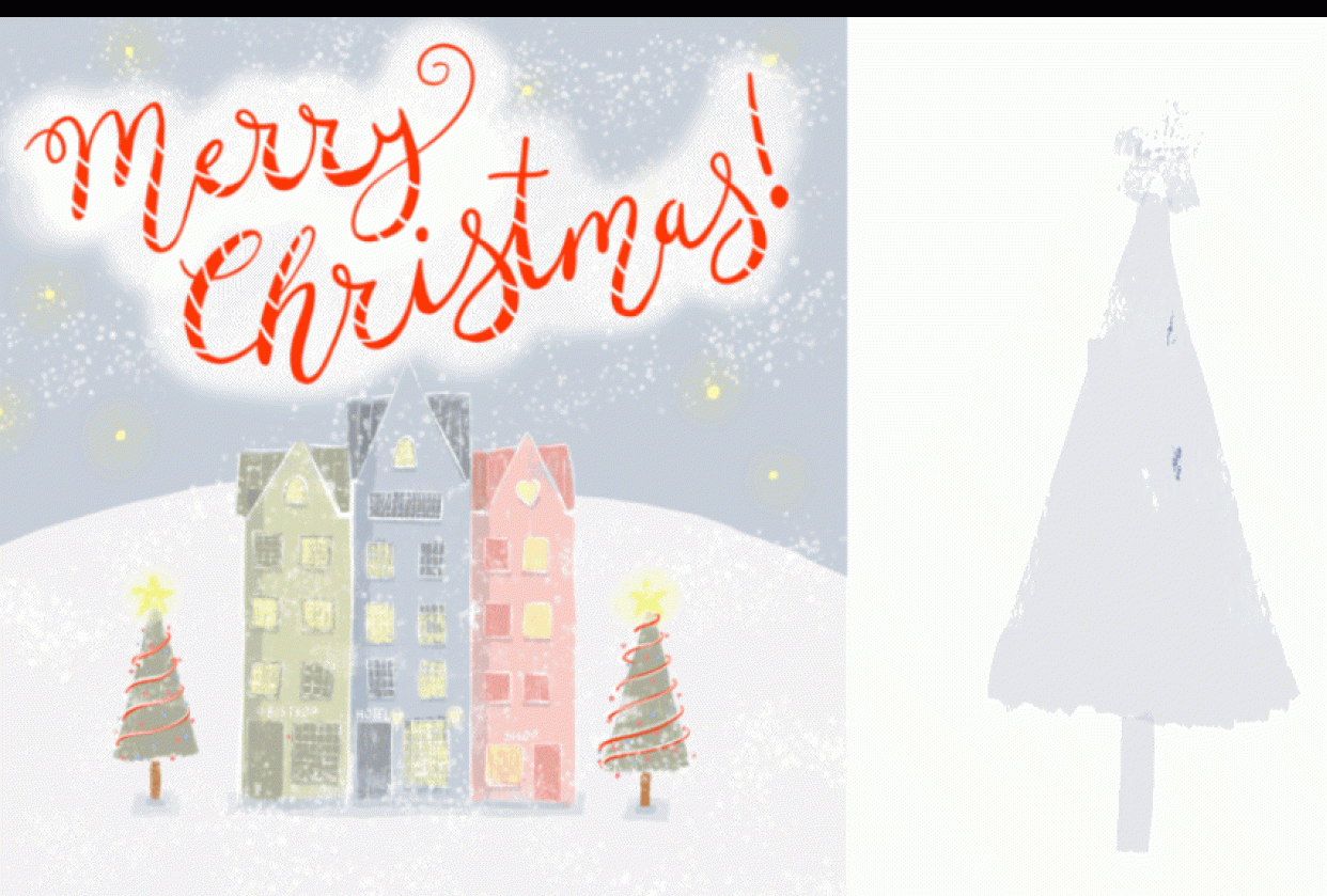 Xmas Gif Animation Designed With Adobe Fresco - student project