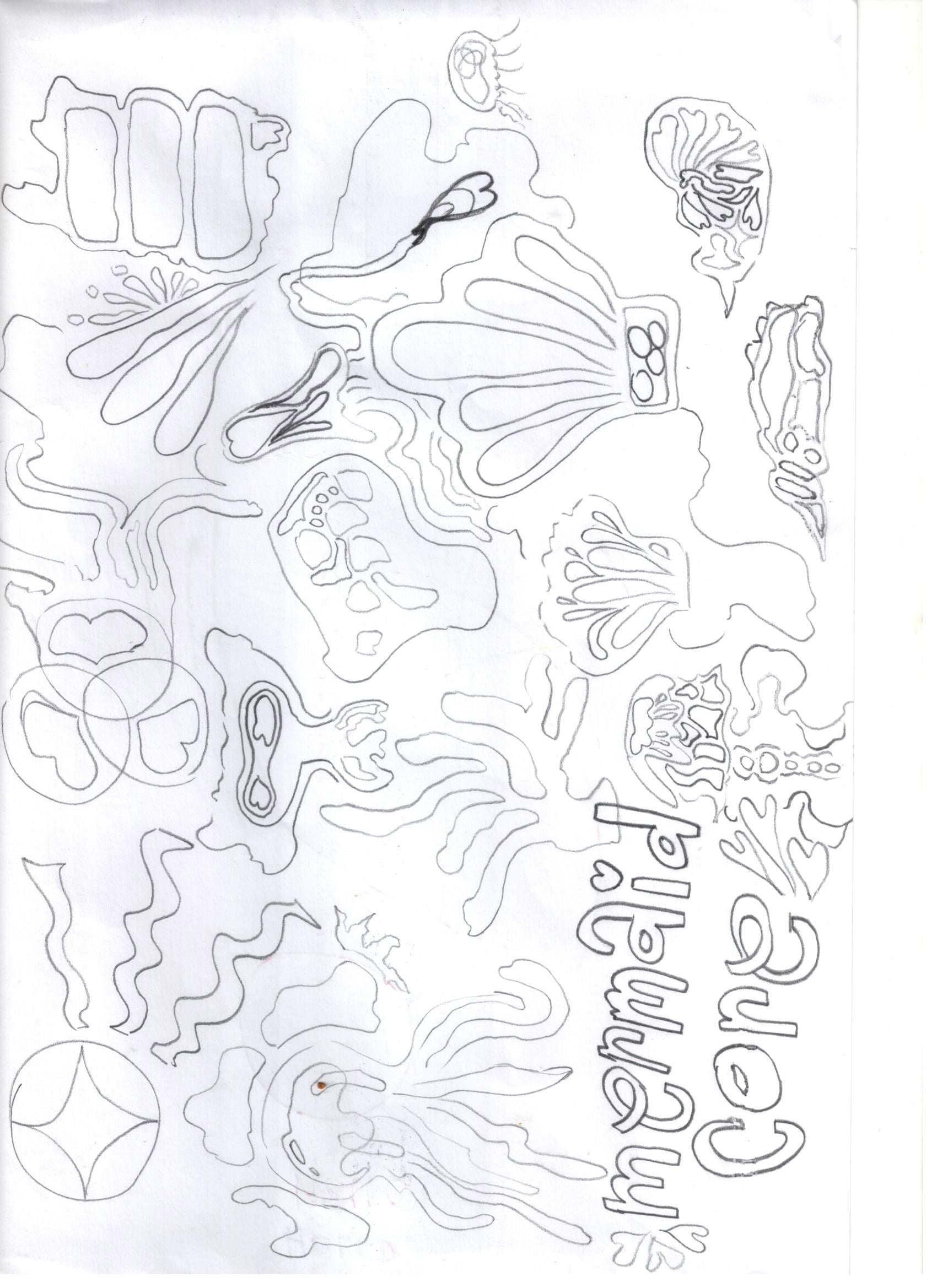 rough sketches for my first colouring book
