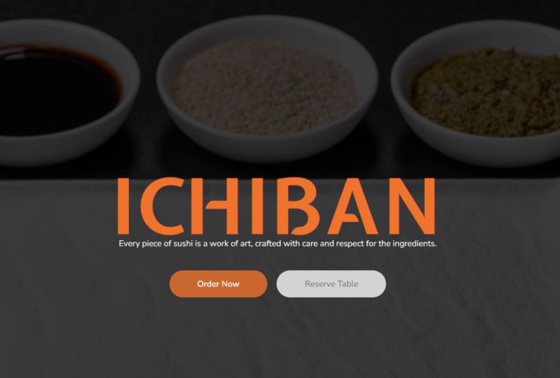 Ichiban: a fictional sushi restaurant