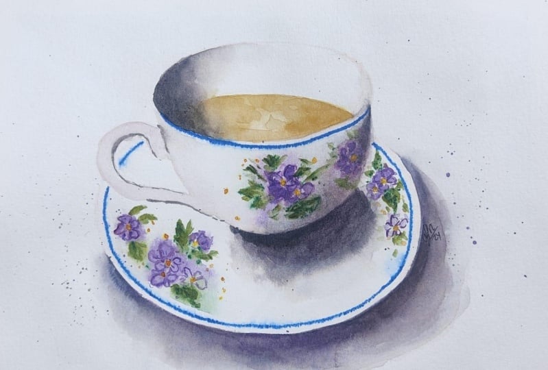 Watercolor Sketching Teacup