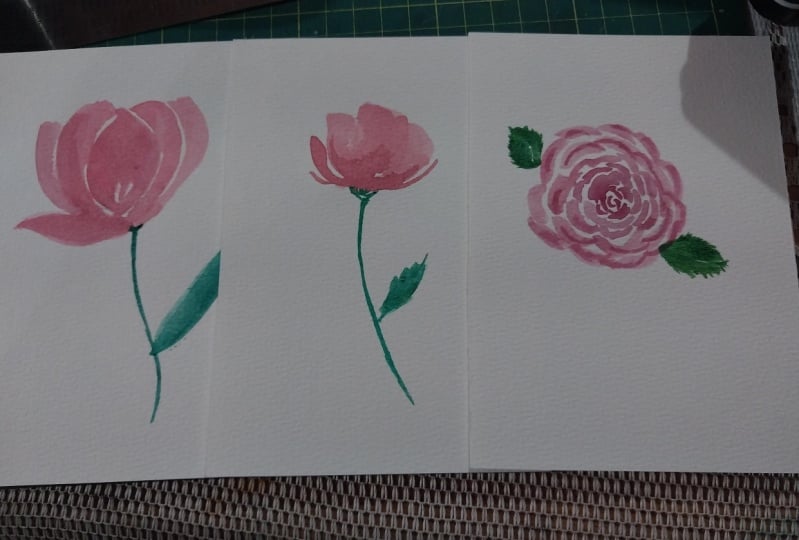 Loose watercolor flowers