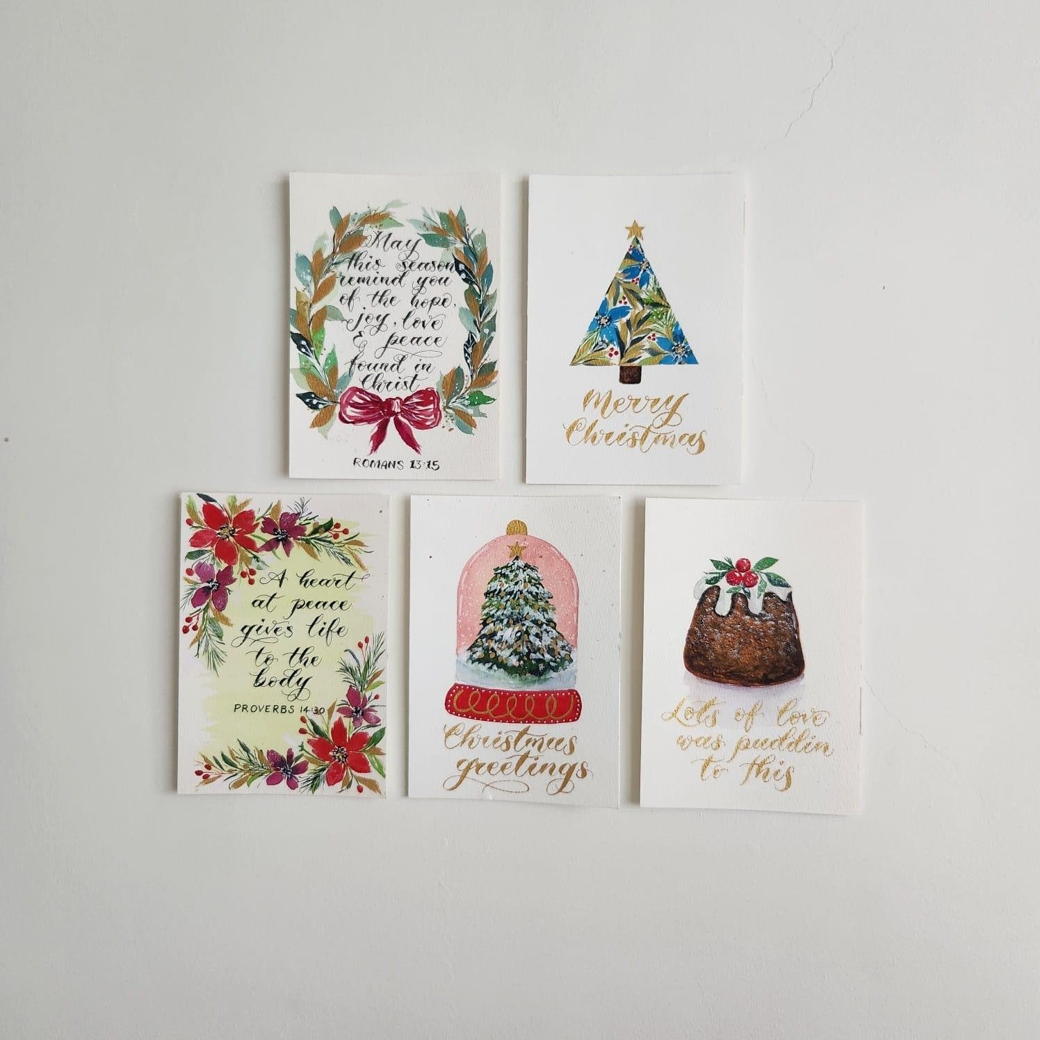 Handgefertigt für die Feiertage: Einfache Weihnachtskarten in Aquarell |  Joly Poa | Skillshare, image size:1496x1496