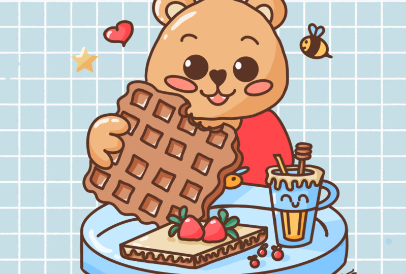 Beary waffles