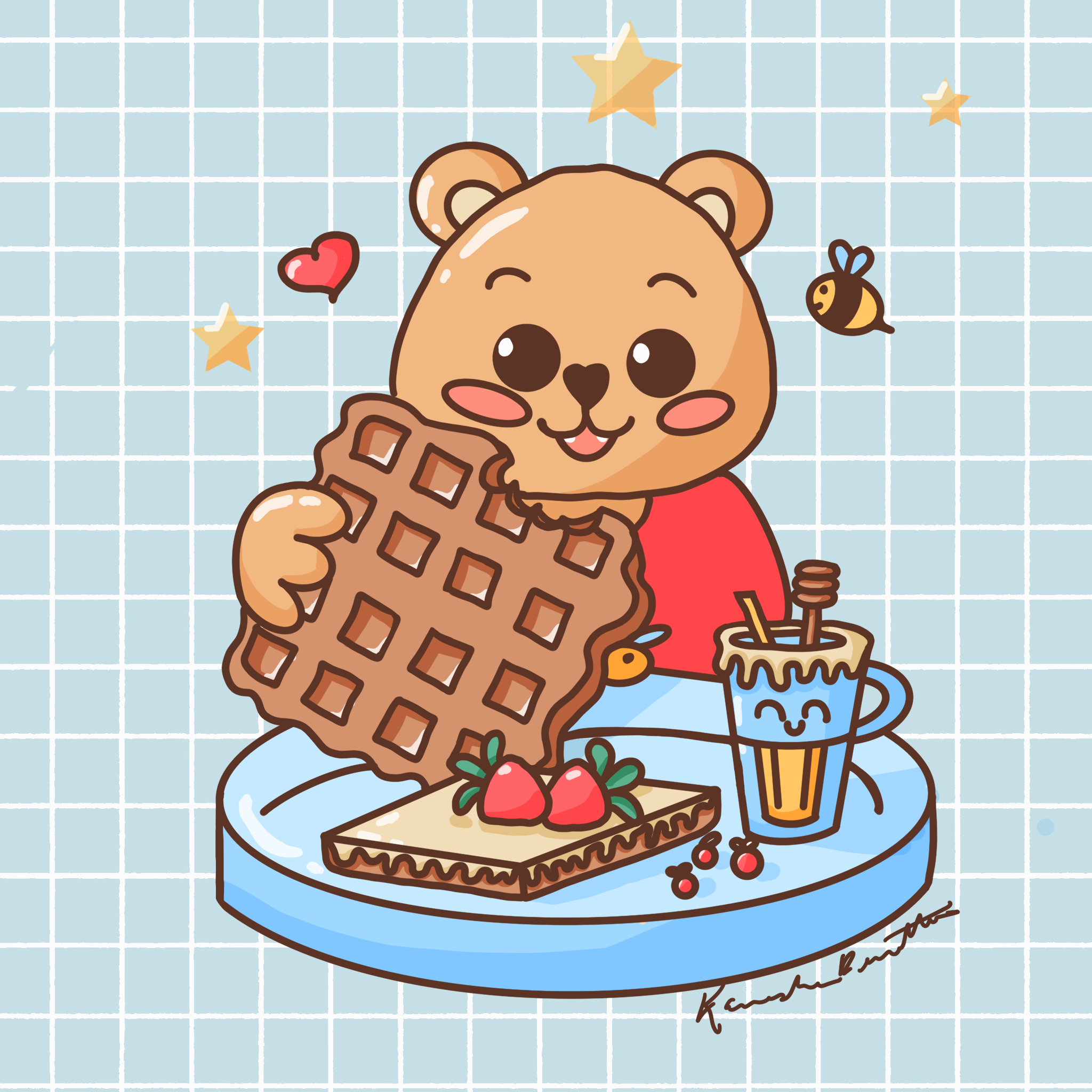 Beary waffles - student project