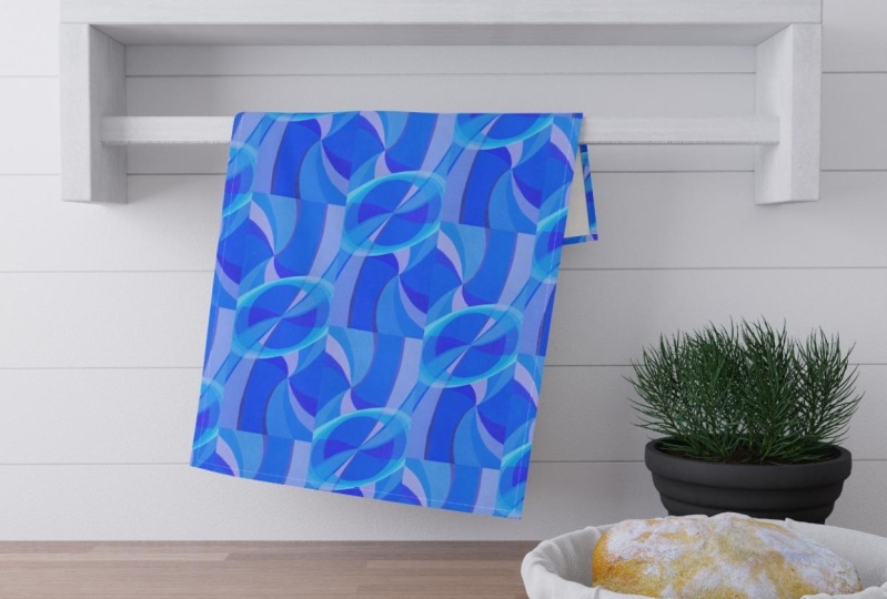 Geometric Swirl Tea Towel