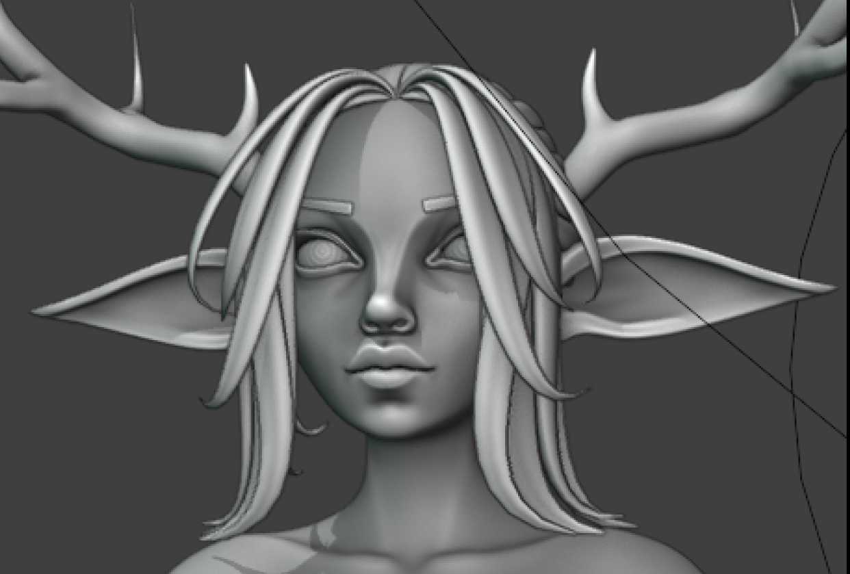 Stylized Torso sculpt - student project