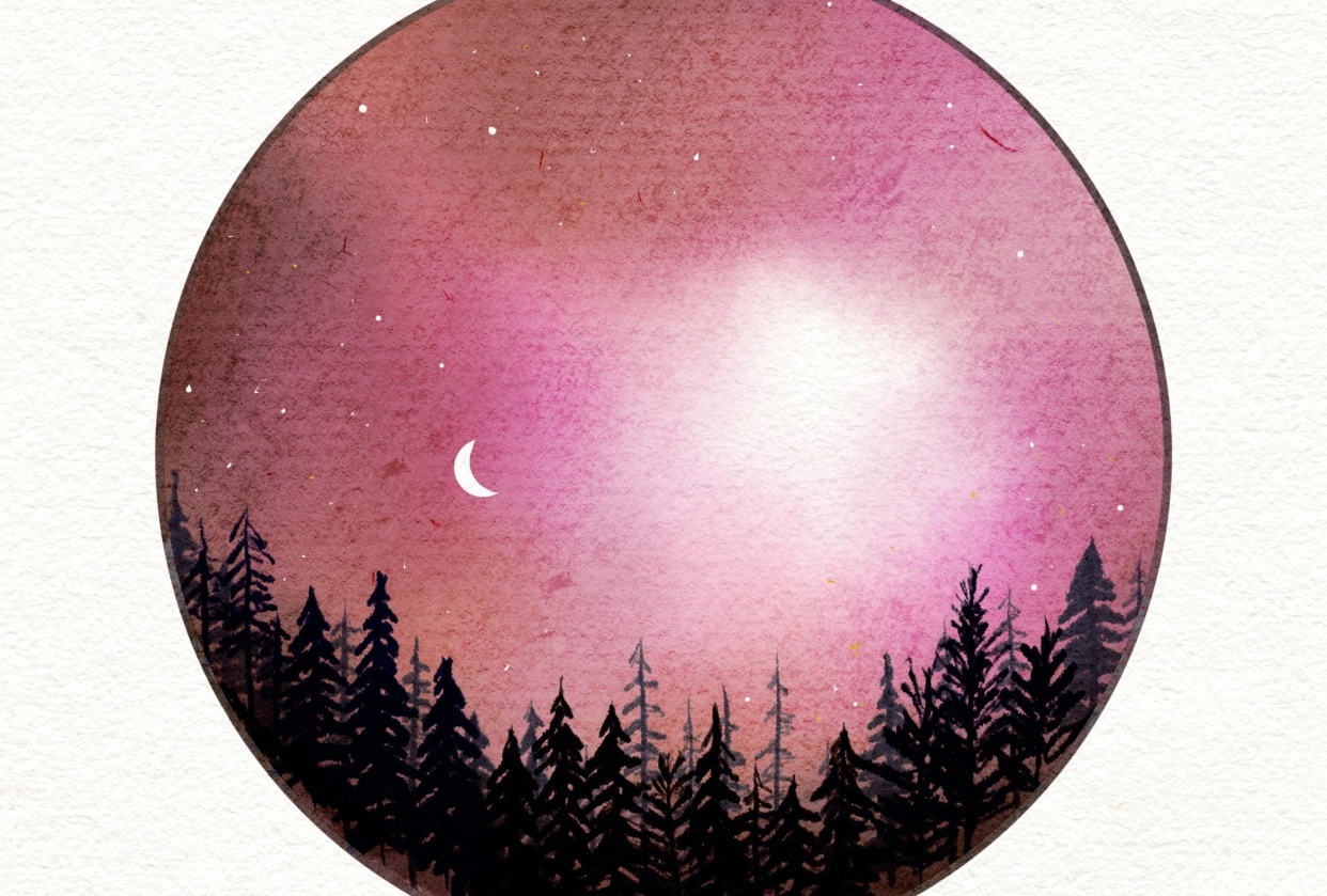 Red misty sky - student project